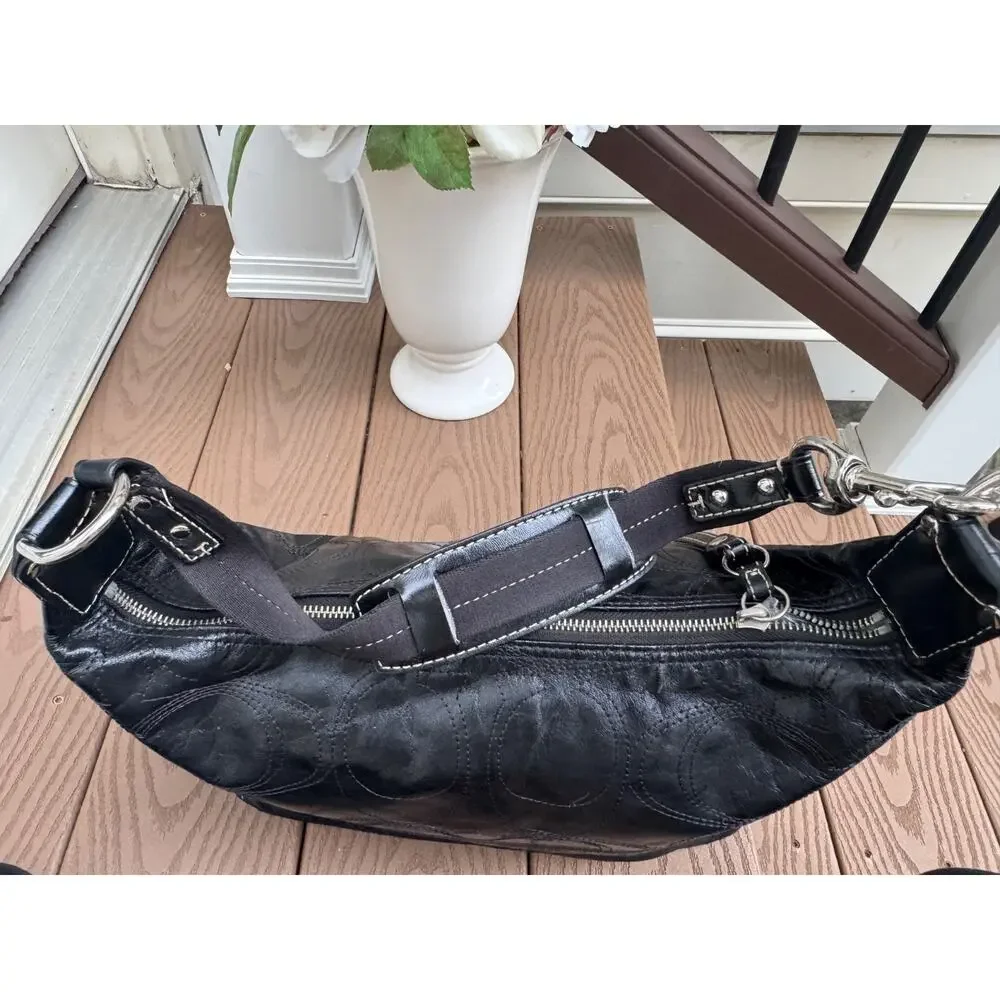 Coach Signature Patent Leather Shoulder Bag F17421 (220